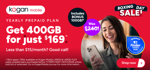 Kogan Mobile Black Friday - 400GB for $169 ~