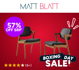 Set of 2 Matt Blatt Kai Replica Danish Dining Chairs (Black PU/Walnut) Product Image