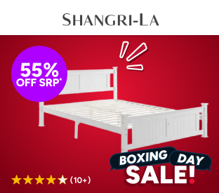 Shangri-La Mila Bed Frame (White, Double) Product Image