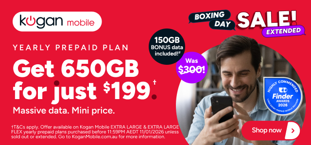Kogan Mobile Black Friday - 650GB for $199 †
