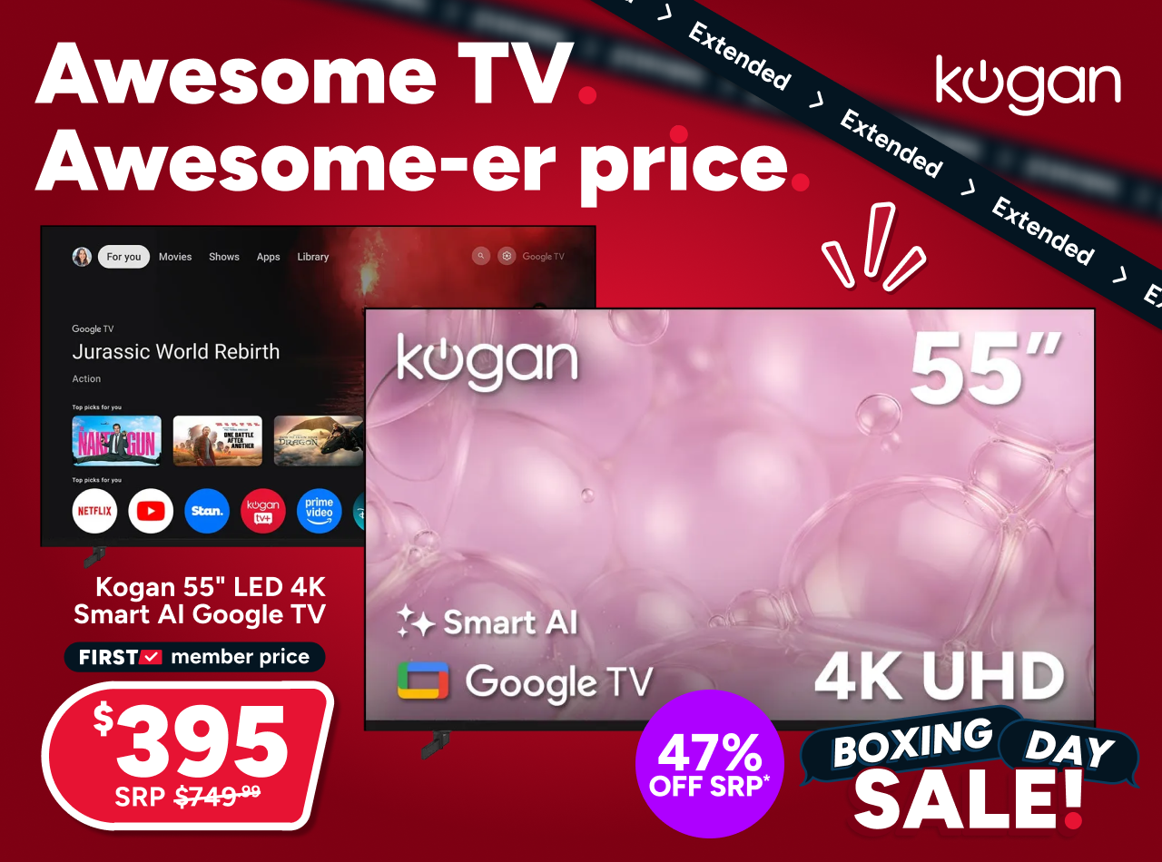 Kogan 55" LED 4K Smart AI Google TV