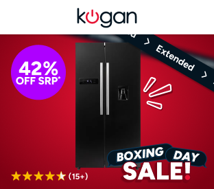 Kogan 551L Side by Side Fridge with Water Dispenser (Black Stainless Steel) Product Image