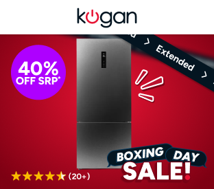 Kogan 416L Bottom Mount Fridge (Dark Stainless Steel) Product Image
