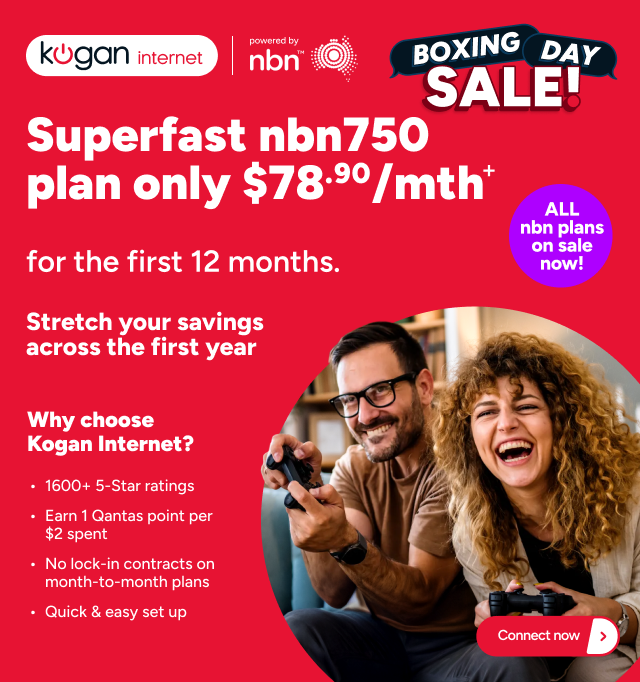 Kogan Internet Boxing Day - nbn750 for $78.90/month for the first 12 months +