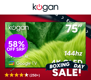 Kogan 75" QLED 4K 144Hz Smart AI Google TV Product Image