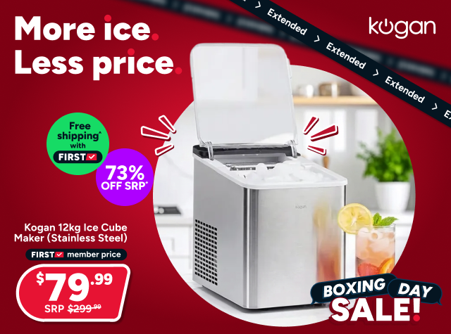 Kogan 12kg Ice Cube Maker (Stainless Steel)