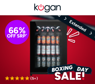 Kogan 131L Glass Door Bar Fridge Product Image