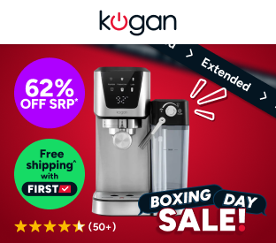 Kogan Dual Thermoblock Espresso Coffee Machine with Milk Frother Product Image