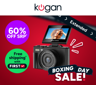 Kogan 5K 75MP Digital Vlogging Camera with Flip Screen (Dual Battery Bundle) Product Image