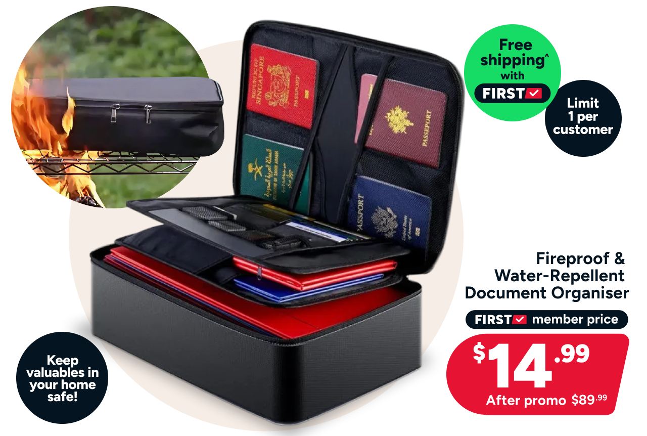 Fireproof and Water-Repellent Document Organiser