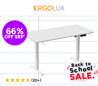 Ergolux Electric Standing Desk 140 x 70cm (White/White) Product Image