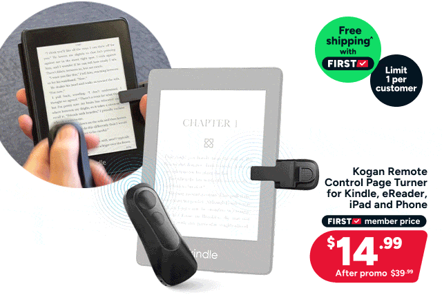 Kogan Remote Control Page Turner for Kindle, eReader, iPad and Phone