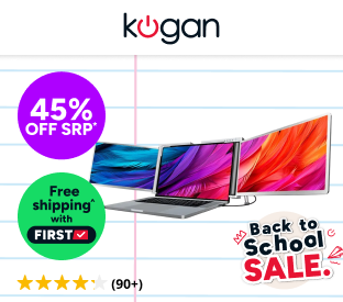 Kogan XPRESSO 14" Full HD Pro Dual Screen Tri-Fold Portable Monitor for 14” - 17” Laptops Product Image