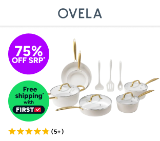 Ovela 9 Piece Non-Stick Ceramic Cookware Set with Utensils Product Image