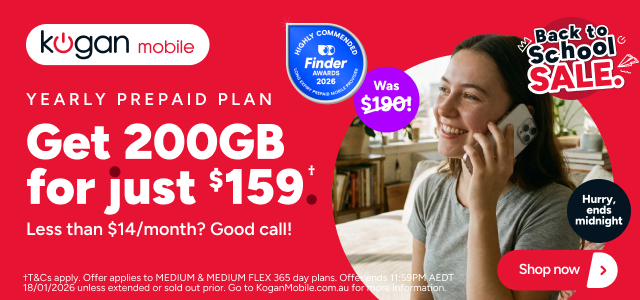 Kogan Mobile - 200GB for $159 †