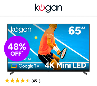 Kogan 65" Mini-LED QLED 4K Smart AI Google TV Product Image