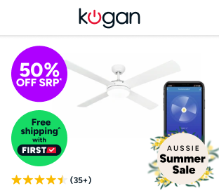 Kogan SmarterHome™ 132cm DC Motor Ceiling Fan with LED Light  Product Image