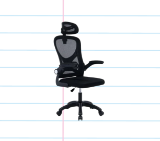 Ovela Student Mesh Office Chair with Head Rest (Black) Product Image