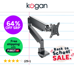 Kogan Heavy-Duty Full Motion Gas Spring Single Monitor Arm for 17"- 43" Monitors Product Image