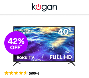 Kogan 40" LED Full HD Smart Roku TV Product Image