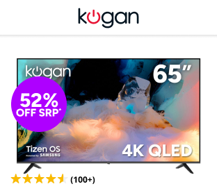 Kogan 65" QLED 4K Tizen Smart TV Product Image