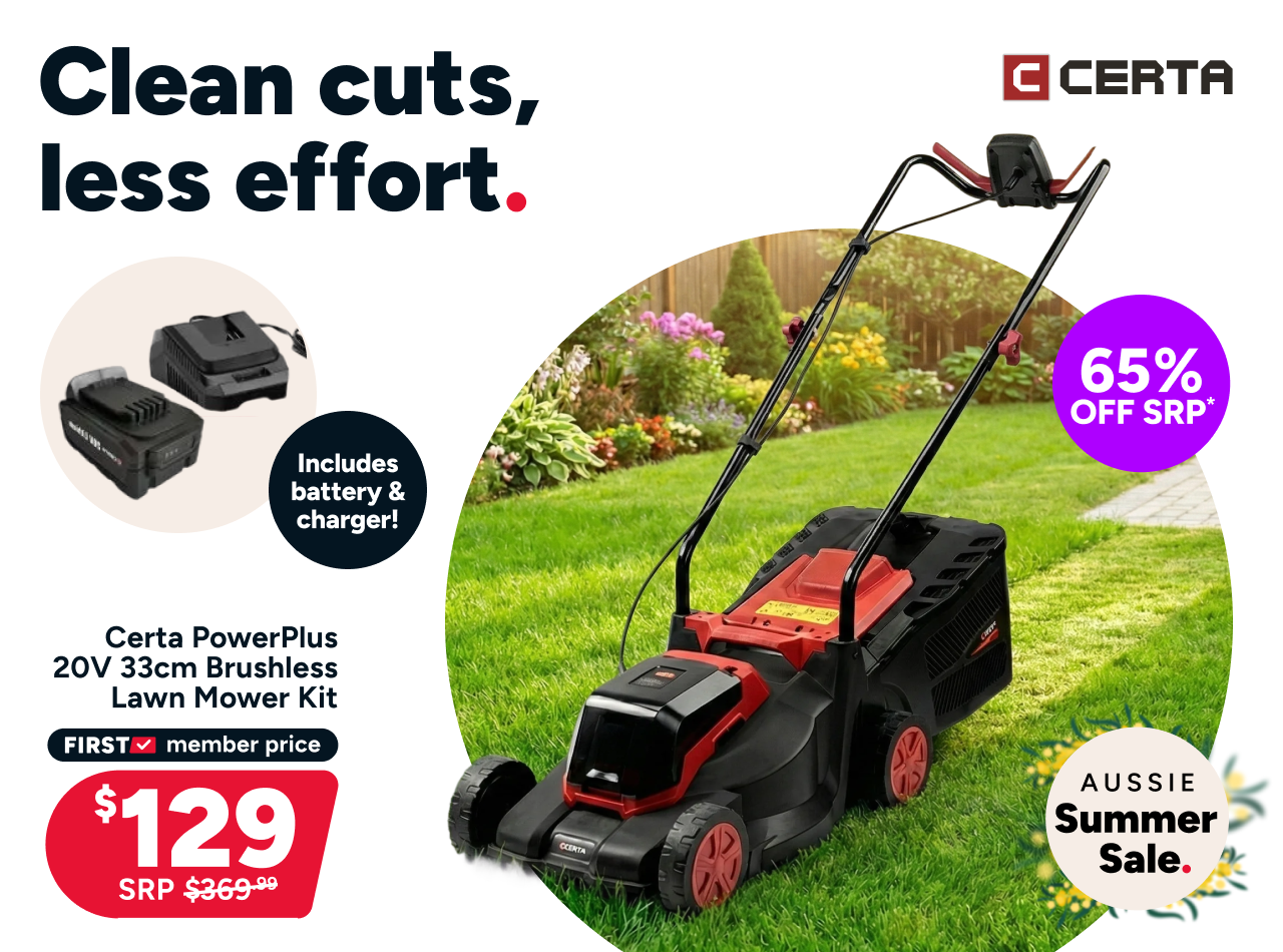 Certa PowerPlus 20V 33cm Brushless Lawn Mower Kit