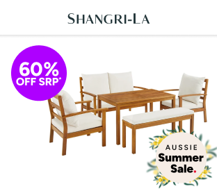 Shangri-La 6 Seater Almora Outdoor Lounge Dining Set Product Image
