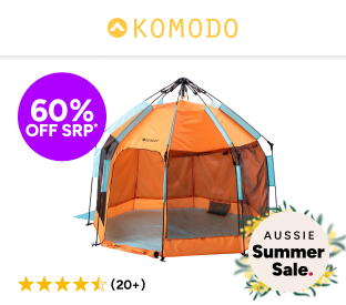 Komodo 4 Person Pop Up Beach Tent (Orange) Product Image