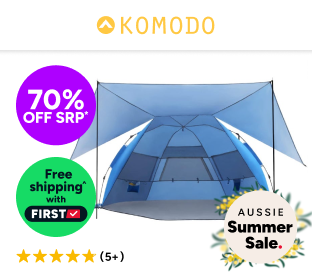 Komodo Beach Tent with 360° Removable Canopy Product Image