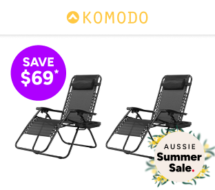 Komodo Zero Gravity Reclining Camp Chair (2 Pack) Product Image