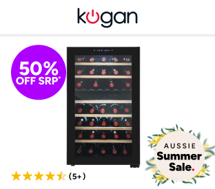 Kogan 52 Bottle Dual Zone Wine Fridge Product Image