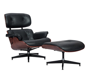 Matt Blatt Eames Premium Replica Leather Lounge Chair and Ottoman Product Image