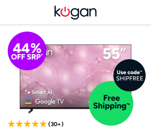 Kogan 55" LED 4K Smart AI Google TV  Product Image