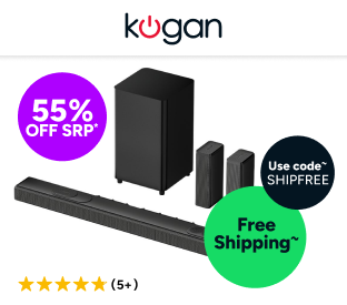 Kogan 9.1.4 Channel Dolby Atmos Soundbar with Wireless Subwoofer & Rear Speakers Product Image
