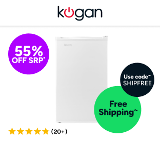 Kogan 121L Bar Fridge (White) Product Image