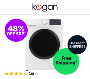 Kogan 9kg Front Load BLDC Inverter Washing Machine (White) Product Image