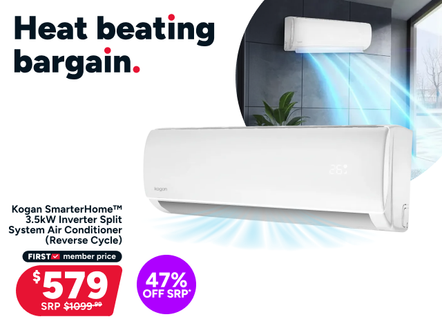 Kogan SmarterHome™ 3.5kW Inverter Split System Air Conditioner (Reverse Cycle)