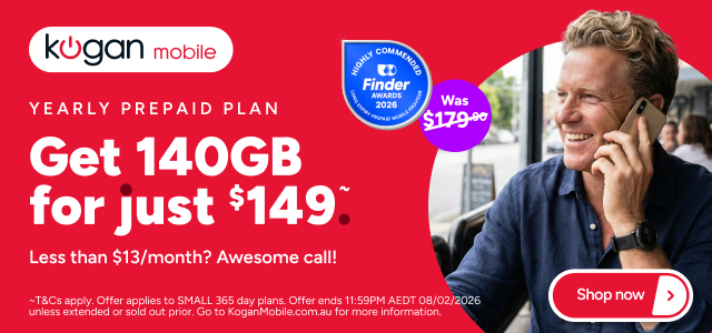 Kogan Mobile - $149 for 140GB ~