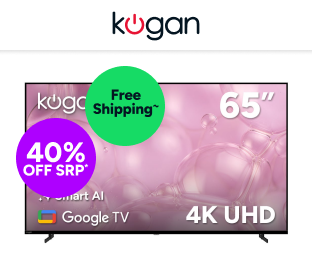 Kogan 65" LED 4K Smart AI Google TV Product Image