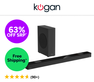 Kogan 5.1.2 Channel 200W Dolby Atmos Soundbar with Wireless Subwoofer Product Image