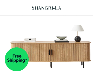 Shangri-La 2-Door Byron Entertainment Unit (Natural) Product Image