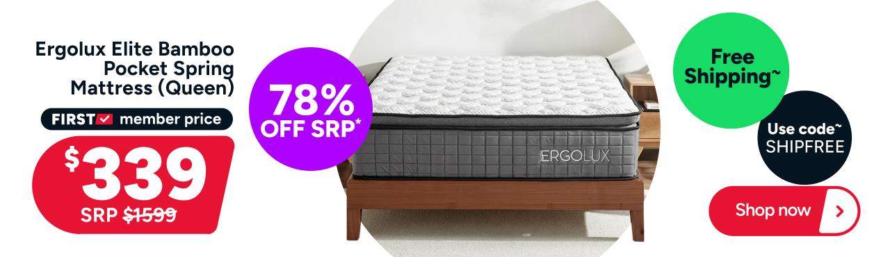 Ergolux Elite Bamboo Pocket Spring Mattress (Queen)