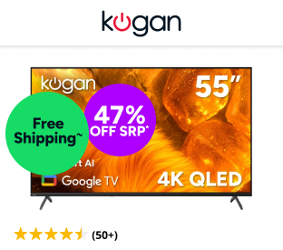 Kogan 55" QLED 4K Smart AI Google TV Product Image