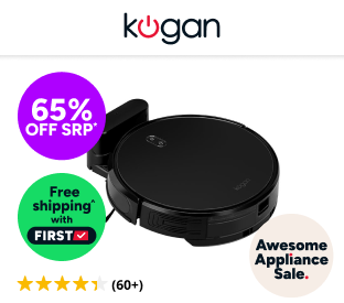 Kogan SmarterHome™ LX14 Laser Robot Vacuum Cleaner and Mop (Black) Product Image