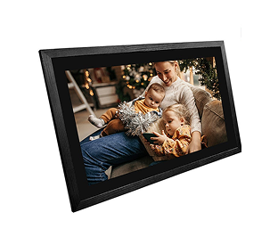 Kogan 21.5" Wi-Fi Digital Photo Frame with Frameo App (Blackened Oak) Product Image