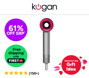 Kogan Ionic High Speed Hair Dryer (Grey/Pink) Product Image
