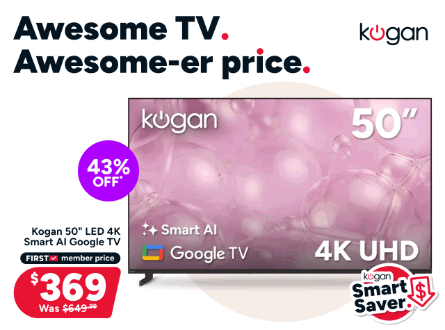 Kogan 50" LED 4K Smart AI Google TV