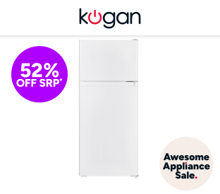 Kogan 125L Top Mount Fridge (White) Product Image