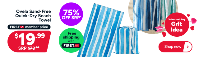 Ovela Sand-Free Quick-Dry Beach Towel 