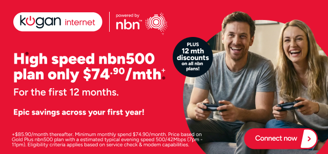 Kogan Internet - nbn500 for $74.90/month for the first 12 months +